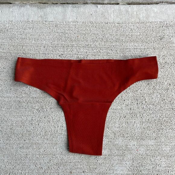 HAH by Free People Low Down Thong Panty Womens XS Bronze Low Rise Seamless NEW - Picture 2 of 6